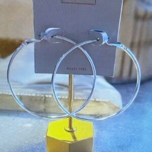 Elegant Silver Hoop Earrings